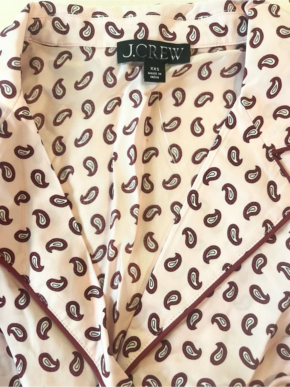 NWOT J Crew Drapey camp-collar shirt in paisley print